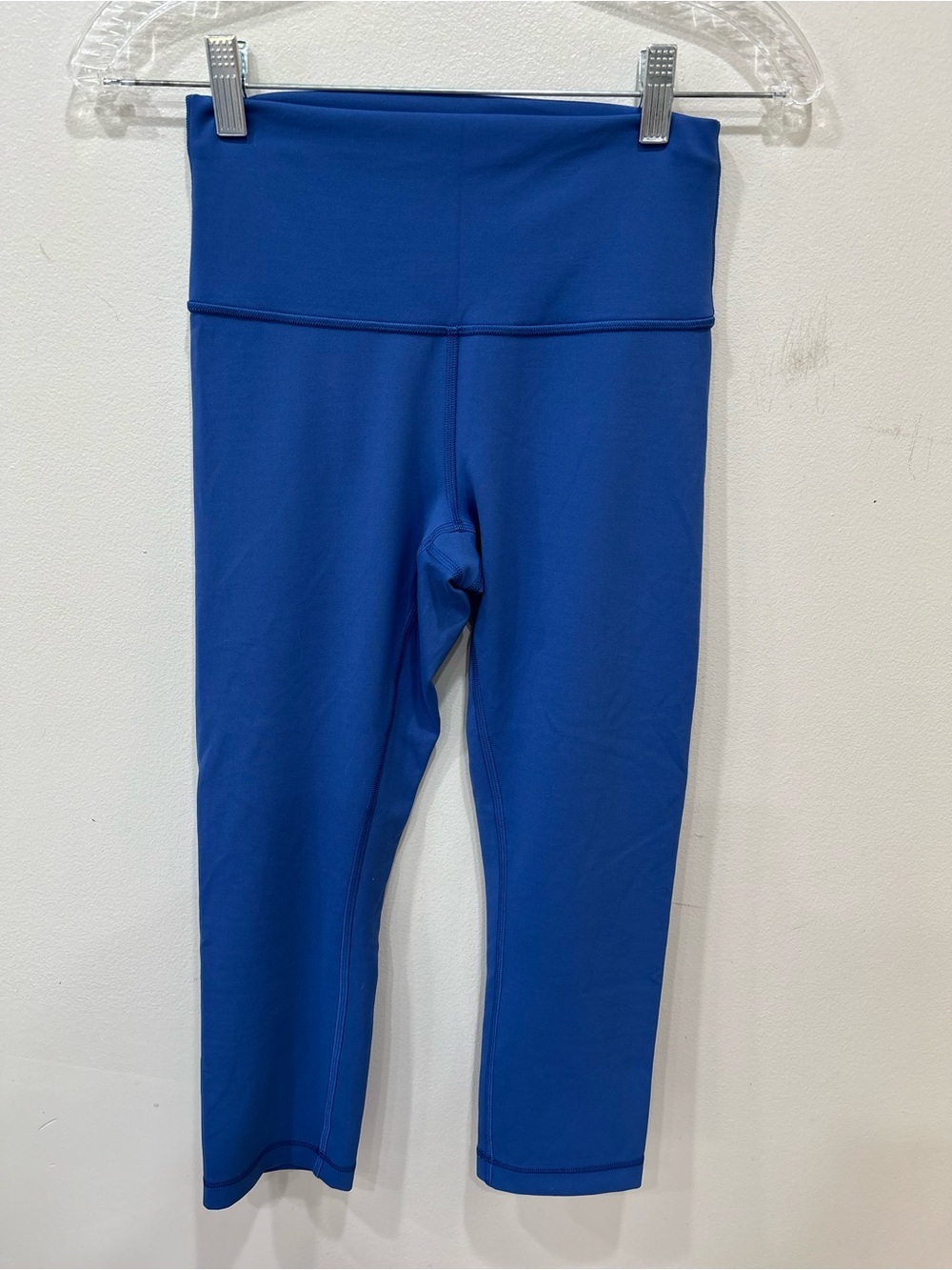 Lululemon Wunder Train 21” High Rise Cropped Pocket Blue Leggings Size 6